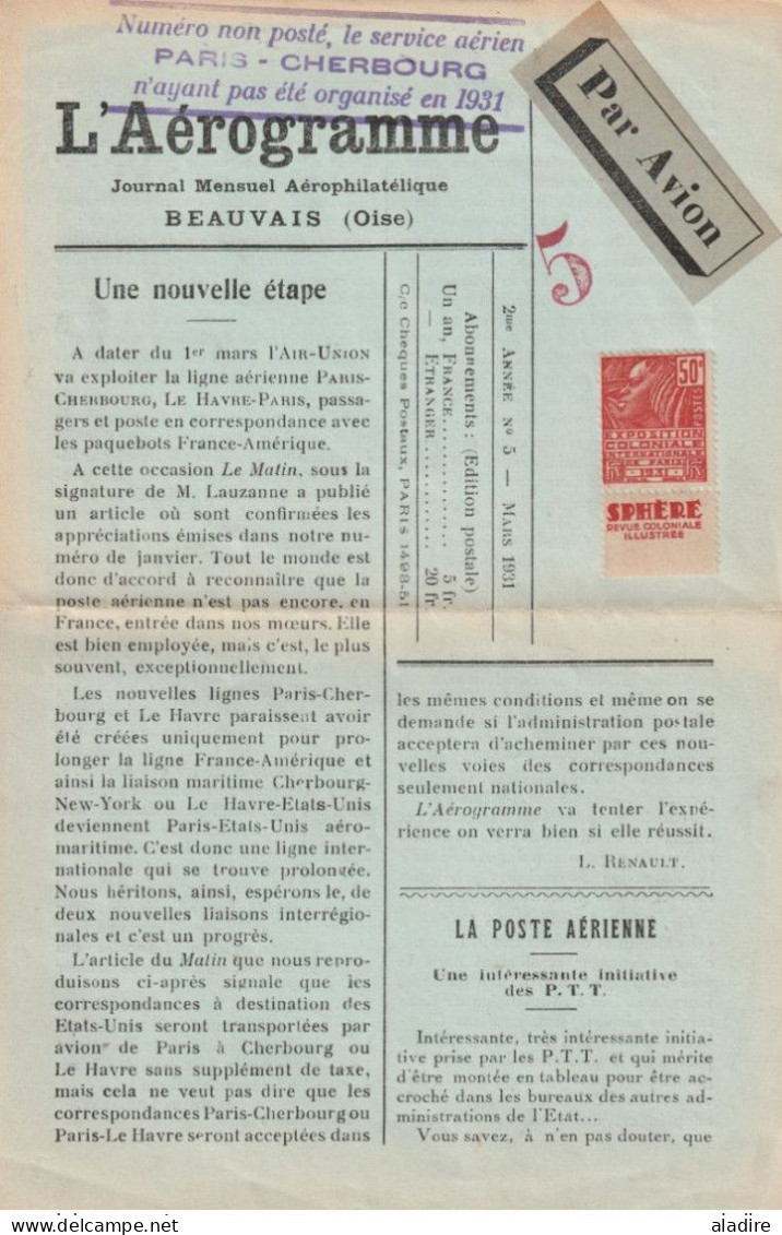 1930 / 1932 - Collection Complète - L'AEROGRAMME - 15 Numéros (avec Le 7 Bis) - Journal Mensuel Aérophilatélique - Autres & Non Classés