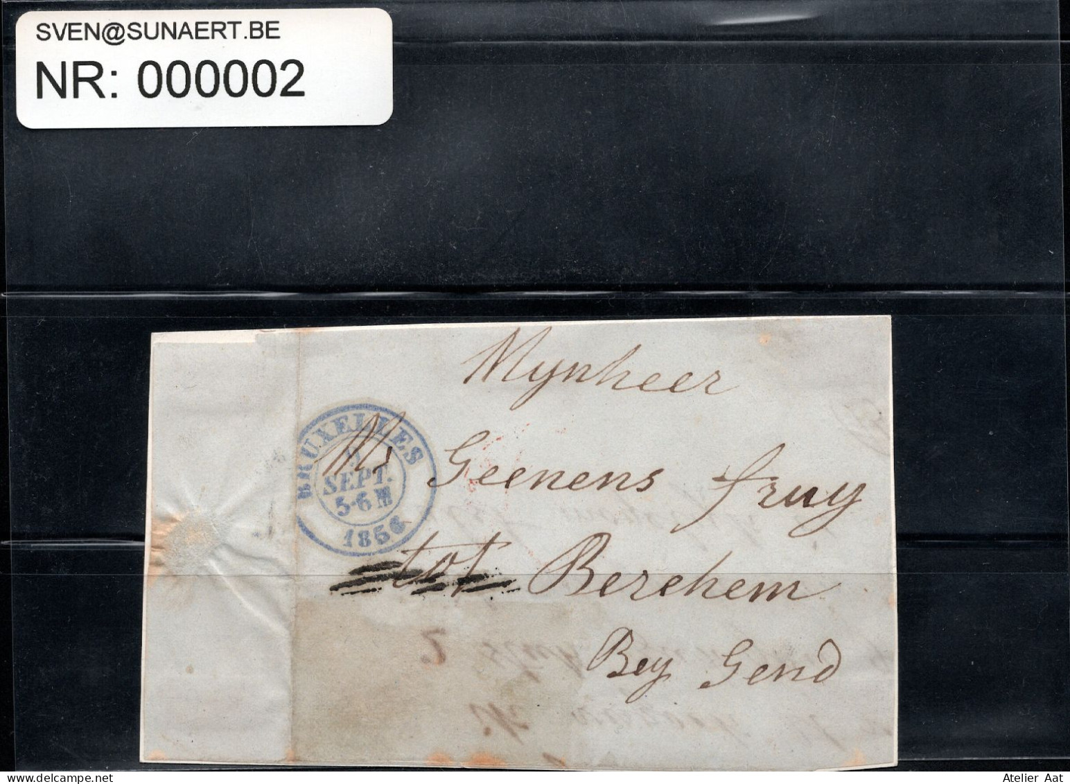 Voorloper - Fragment : Stempel Bruxelles 9 Sept 1856 - Altri & Non Classificati