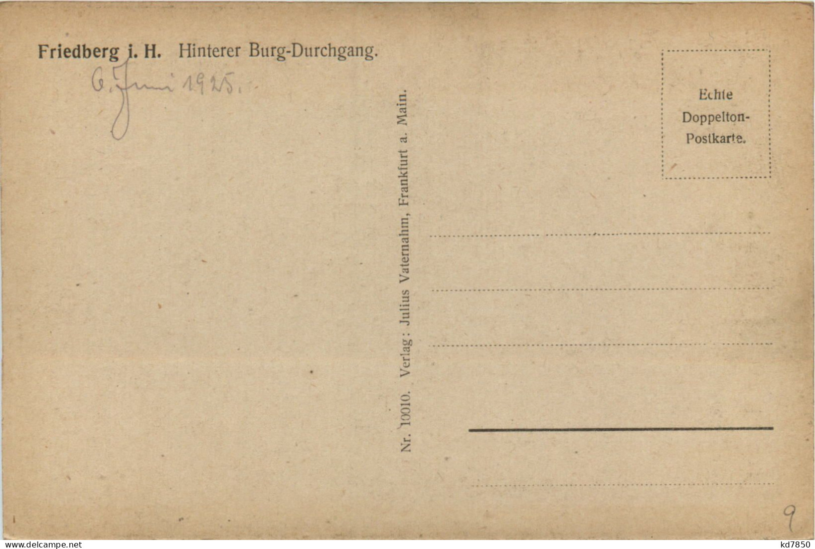 Friedberg - Hinter Burg Durchgang - Friedberg