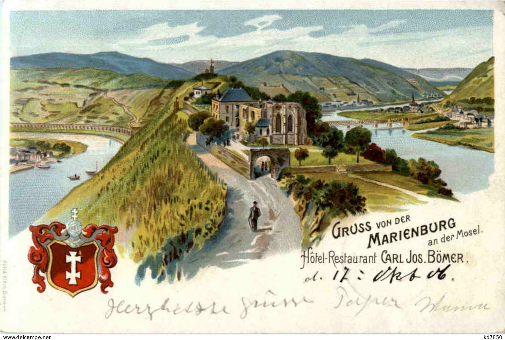 Gruss Von Der Marienburg An Der Mosel - Zell - Litho - Zell