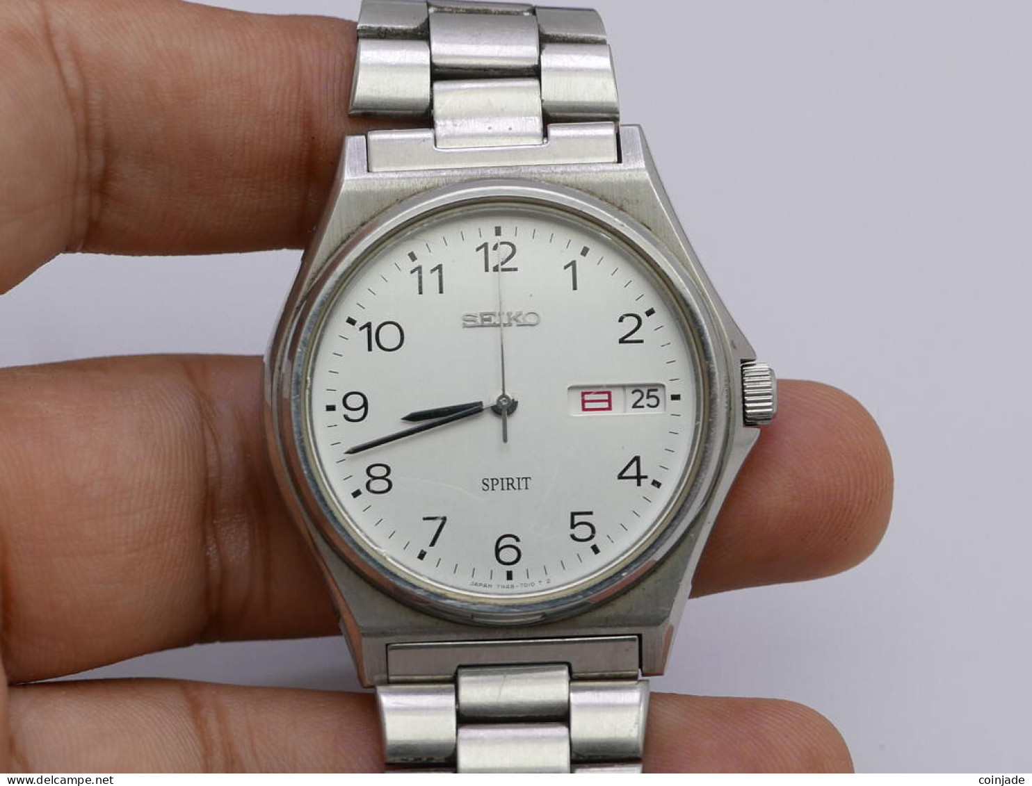Vintage Seiko Spirit 7N48 7000 Numeric Dial Men Quartz Watch Japan Round Shape 36mm - Watches: Old