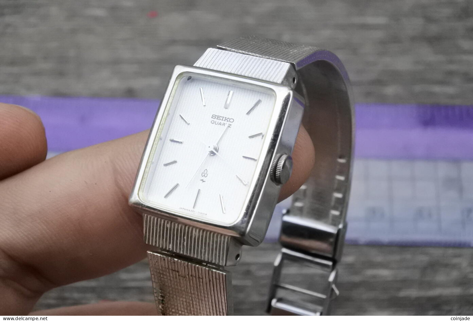 Vintage Seiko Gold Plated 4301 5030 Lady Quartz Watch Japan Square Shape 20mm - Antike Uhren