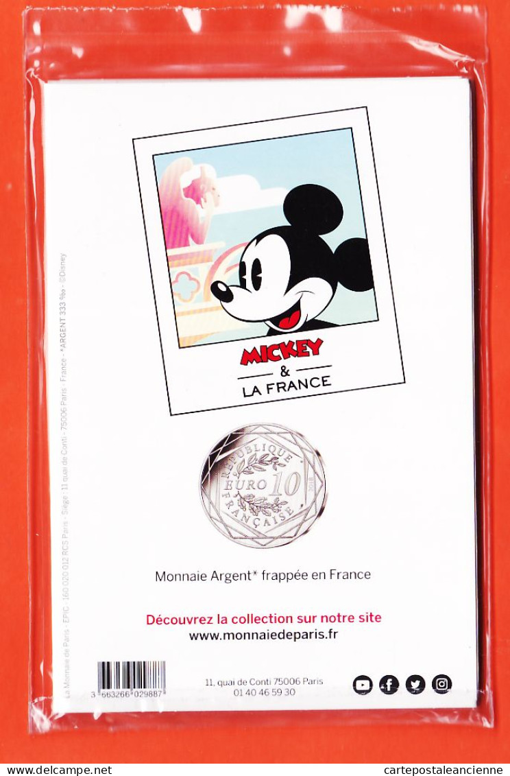 21485 / Pièce 10 Euro Argent 333 °/00 MICKEY N°13/20 NOTRE-DAME PARIS Monnaie De Paris France Neuf Sous Blister Mint ** - Collections