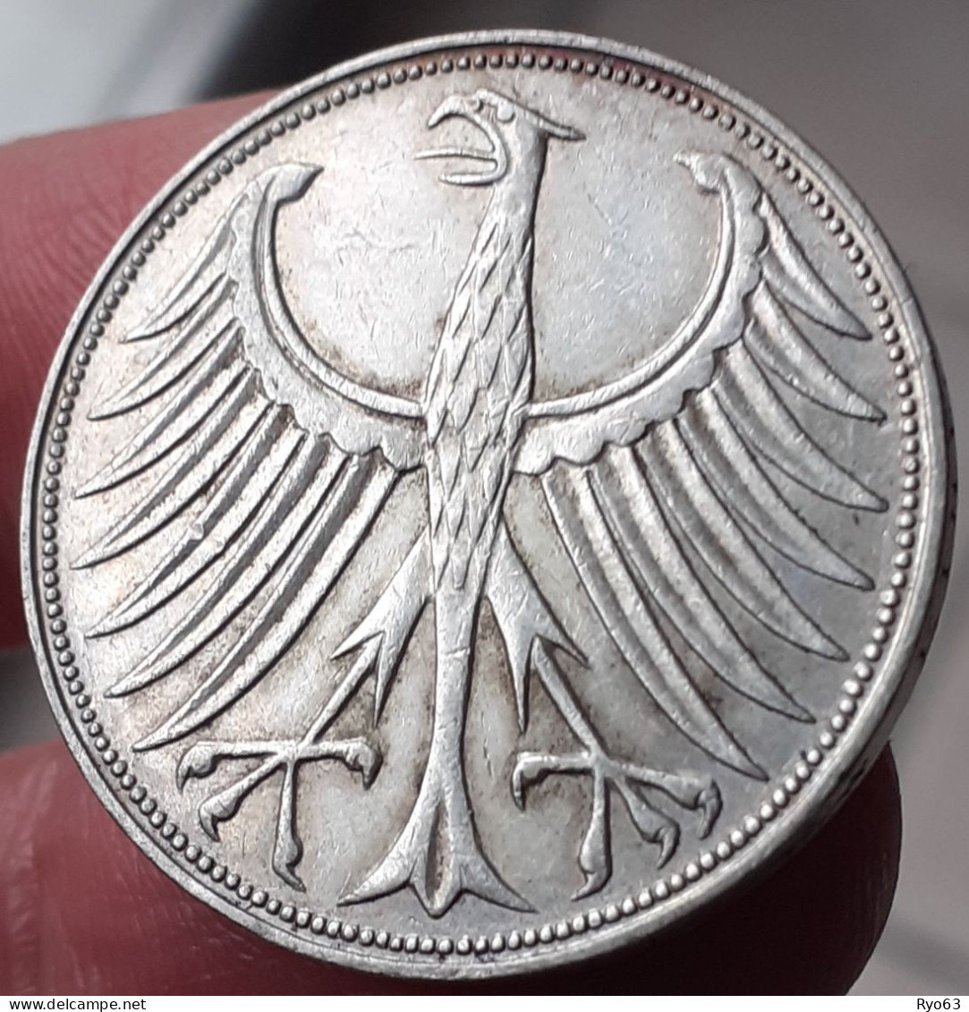 Monnaie 5 Deutsche Mark 1960 F - 5 Mark