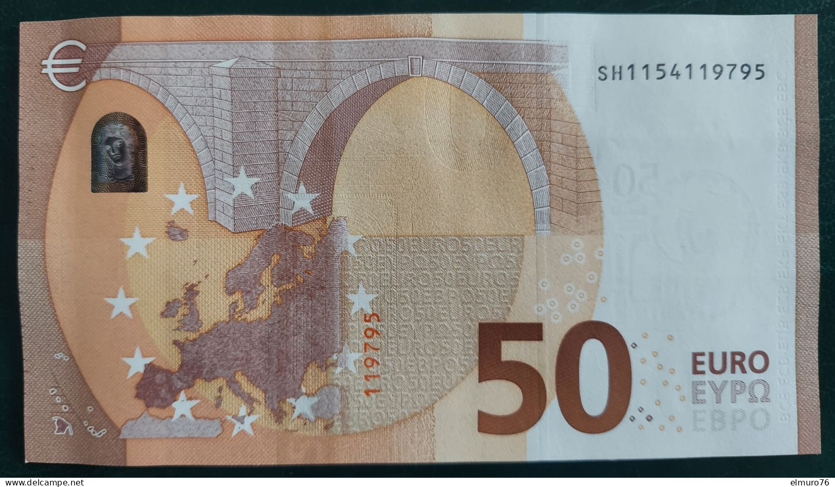 50 EURO S052A3 Italy Serie SH Ch 15 Lagarde Perfect UNC - 50 Euro