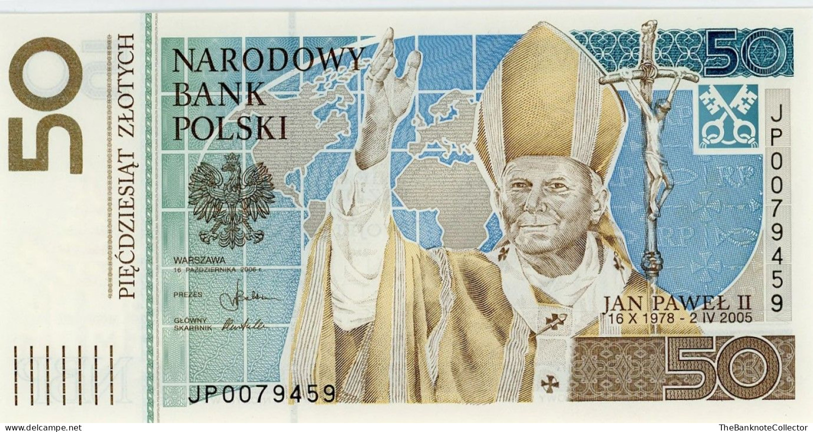 Poland 50 Zlotych 2006 P-178 UNC Pope John Paul II Commemorative - Pologne