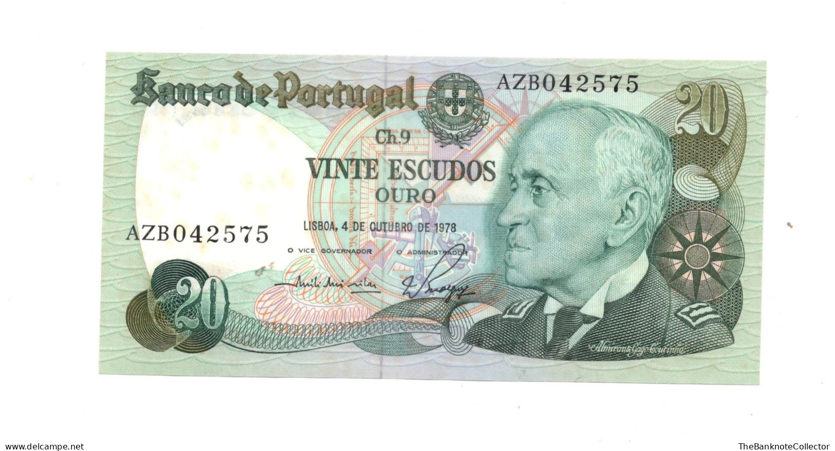 Portugal 20 Escudos 1978 P-176  UNC - Portugal