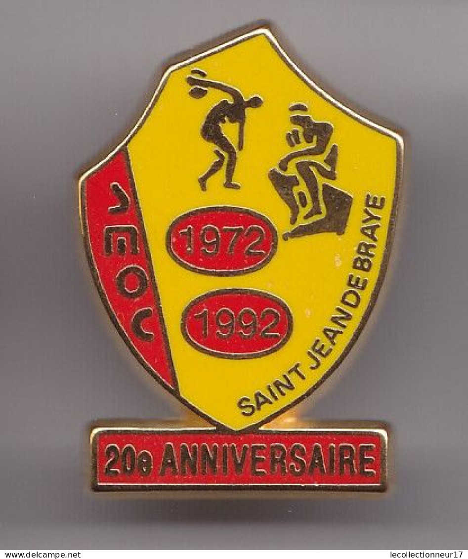 Pin's  SMOC Saint Jean De Braye 1972 - 1992     20 E Anniversaire Dpt 45 Réf 7420JL - Andere & Zonder Classificatie