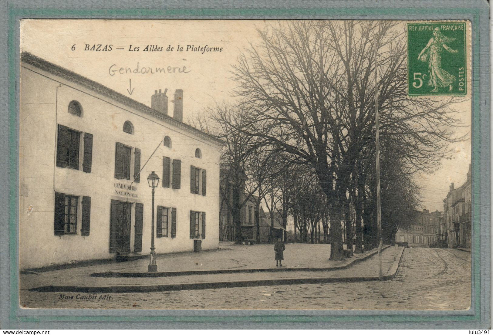 CPA (33) BAZAS - Thème: GENDARMERIE - 1910 - Les Allées De La Plateforme - Bazas