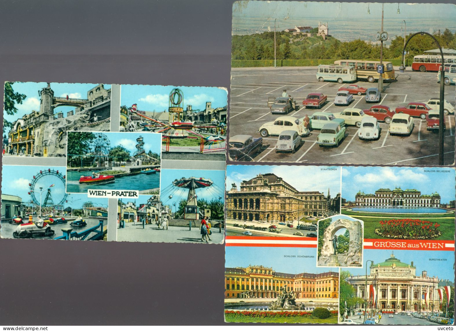 Austria, Wien, Vienna, Stephansdom, Hofburg, Retro Cars, Lot Of 3 Postcards N109d - Vienna Center