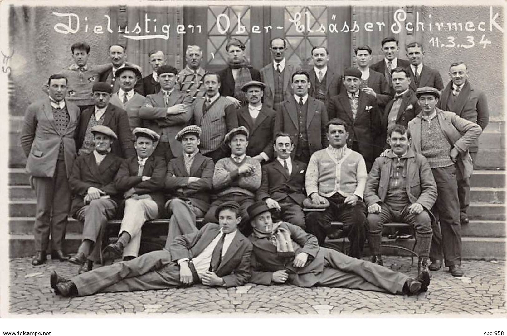 67. SCHIRMECK - N°68675 - Dielustig En Ober - Groupe D'hommes - Carte Photo - Schirmeck