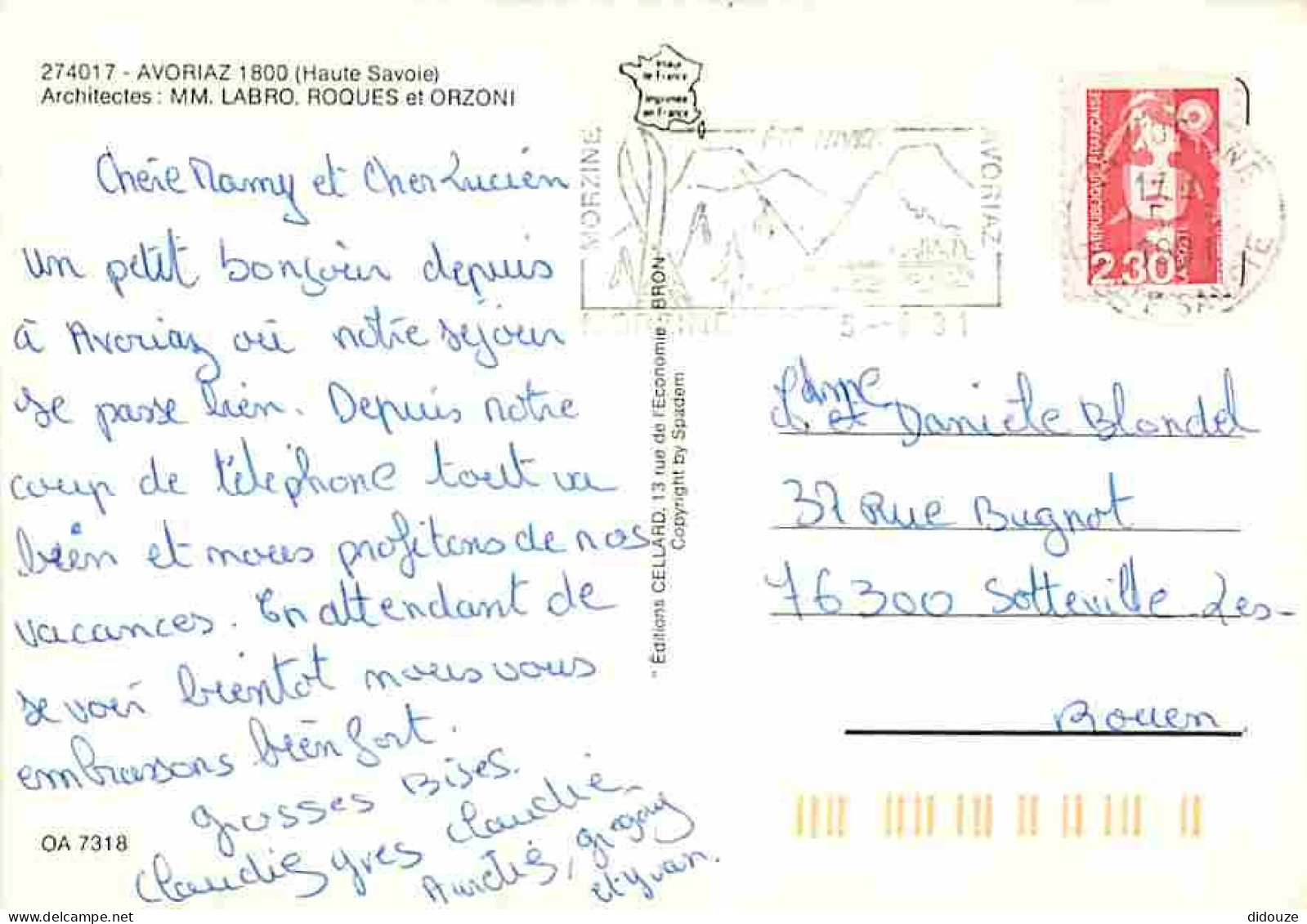 74 - Avoriaz - Multivues - Blasons - CPM - Voir Scans Recto-Verso - Avoriaz