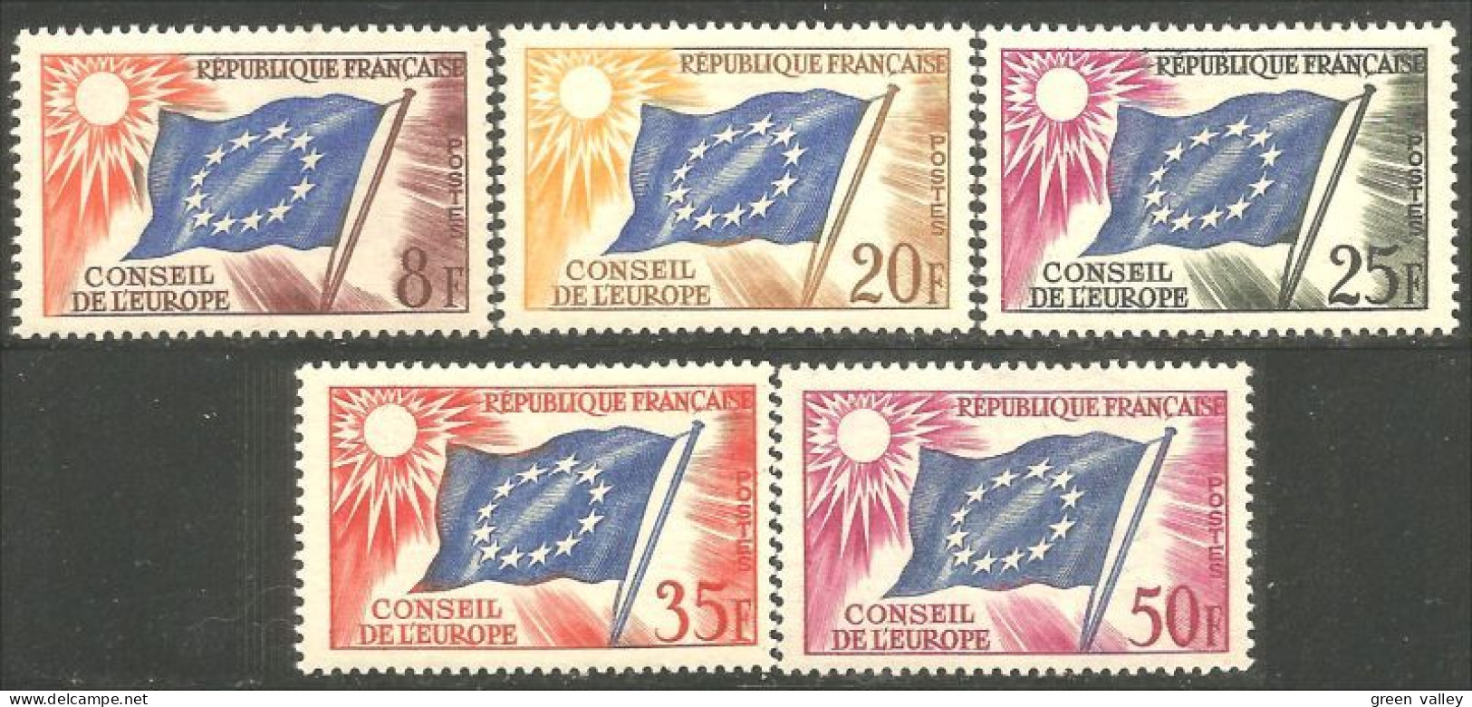 330 France Yv 17-21 Conseil Europe European Council MNH ** Neuf SC (1c) - Sonstige & Ohne Zuordnung