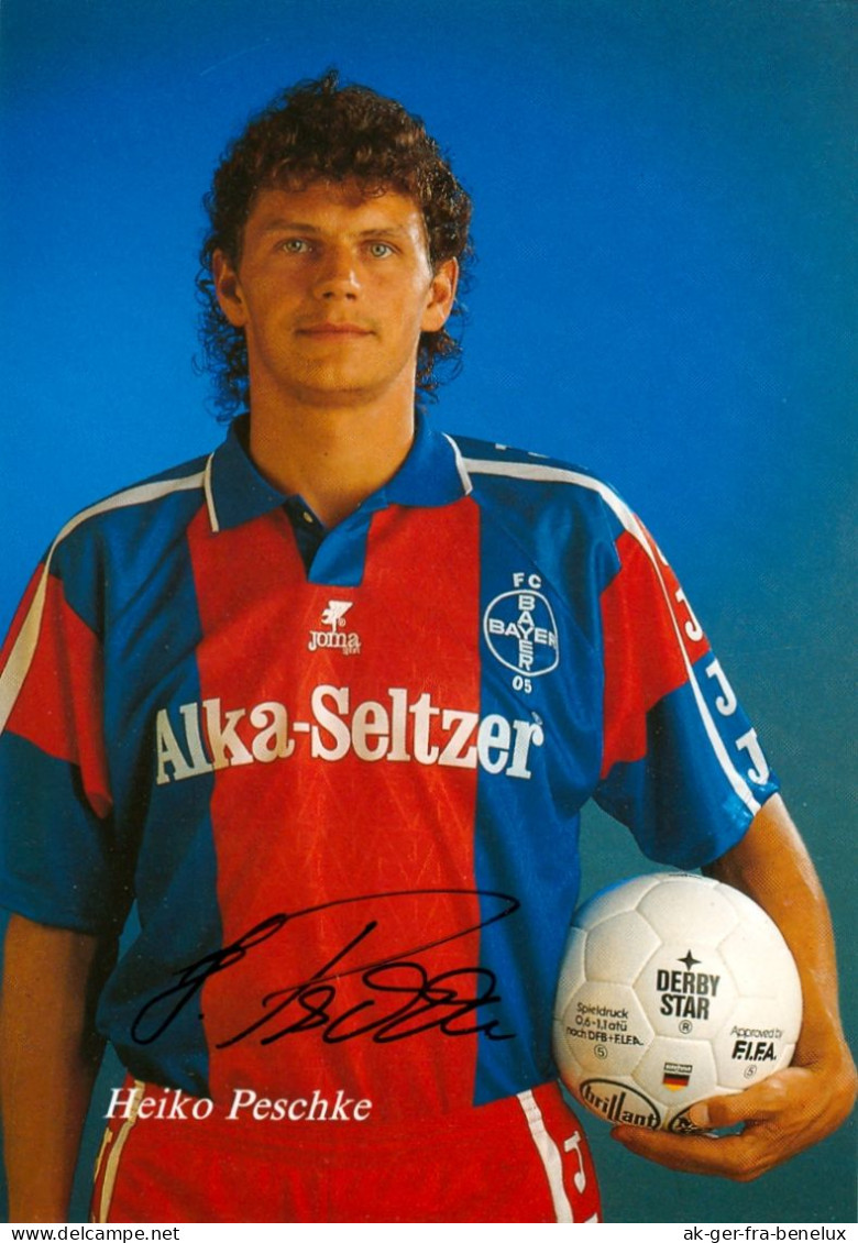 Fußball-Autogrammkarte AK Heiko Peschke FC Bayer 05 Uerdingen 93-94 KFC Krefeld Stahl Riesa Hallescher Carl Zeiss Jena - Authographs