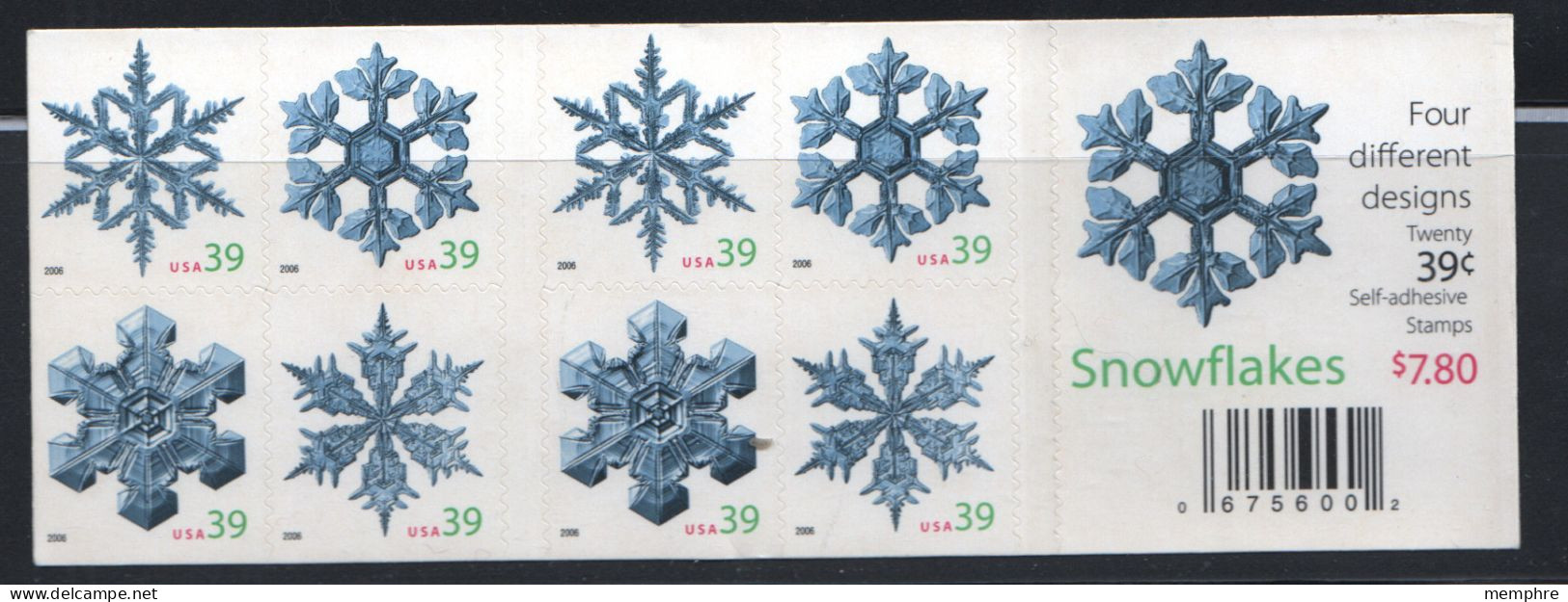 2006  Snowflakes Booklet Of 20 Sc 4116b - Neufs
