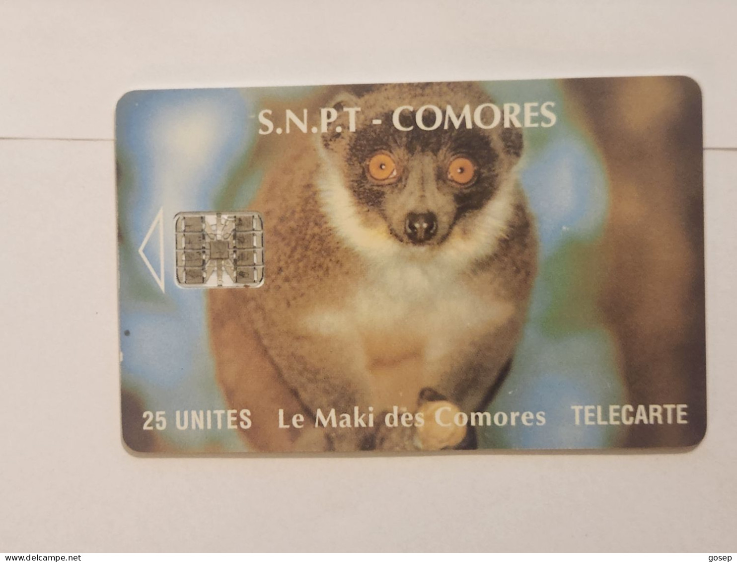 Comores-(KM-OPT-0008B)-Maki Des Comores-(8)-(25units)-(C5A153871)-used Card+1card Prepiad/gift Free - Comoros