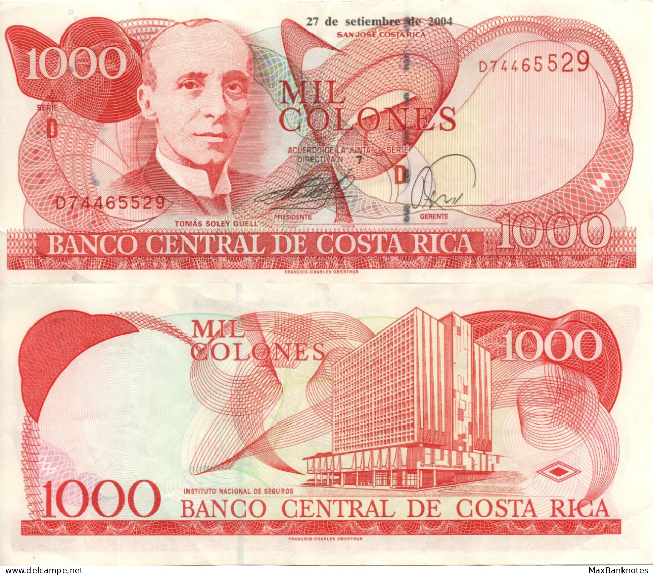 Costa Rica / 1.000 Colones / 2004 / P-264(e) / XF - Costa Rica