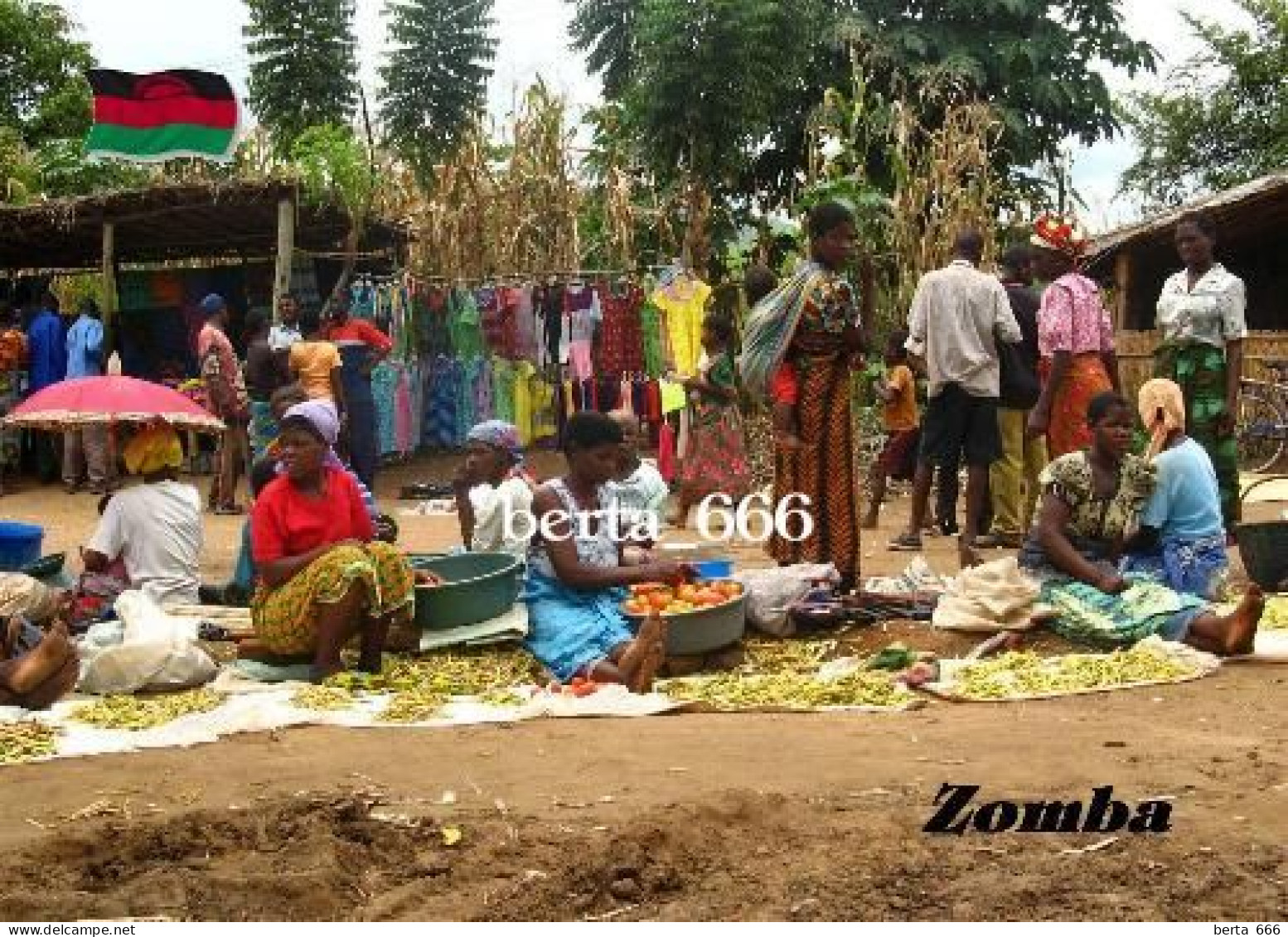 Malawi Zomba Street Market New Postcard - Malawi