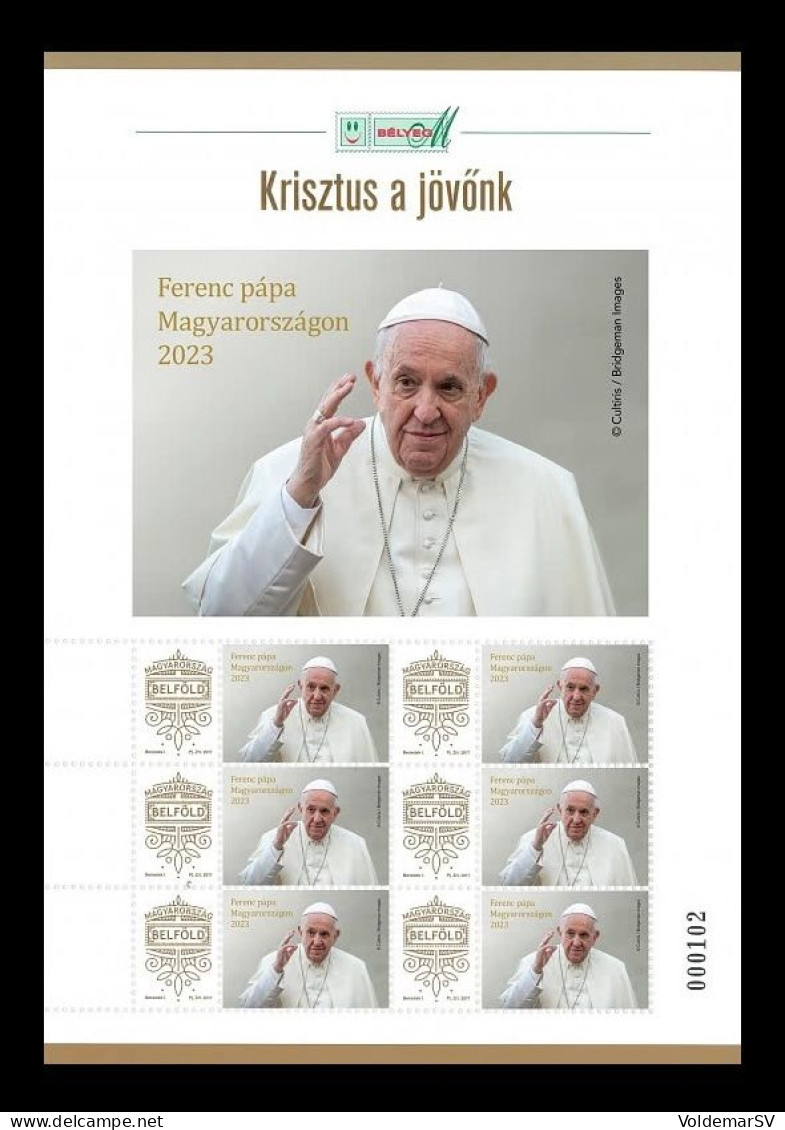 Hungary 2023 Mih. 5927XVIII Visit Of Pope Francis To Hungary (M/S) MNH ** - Ungebraucht