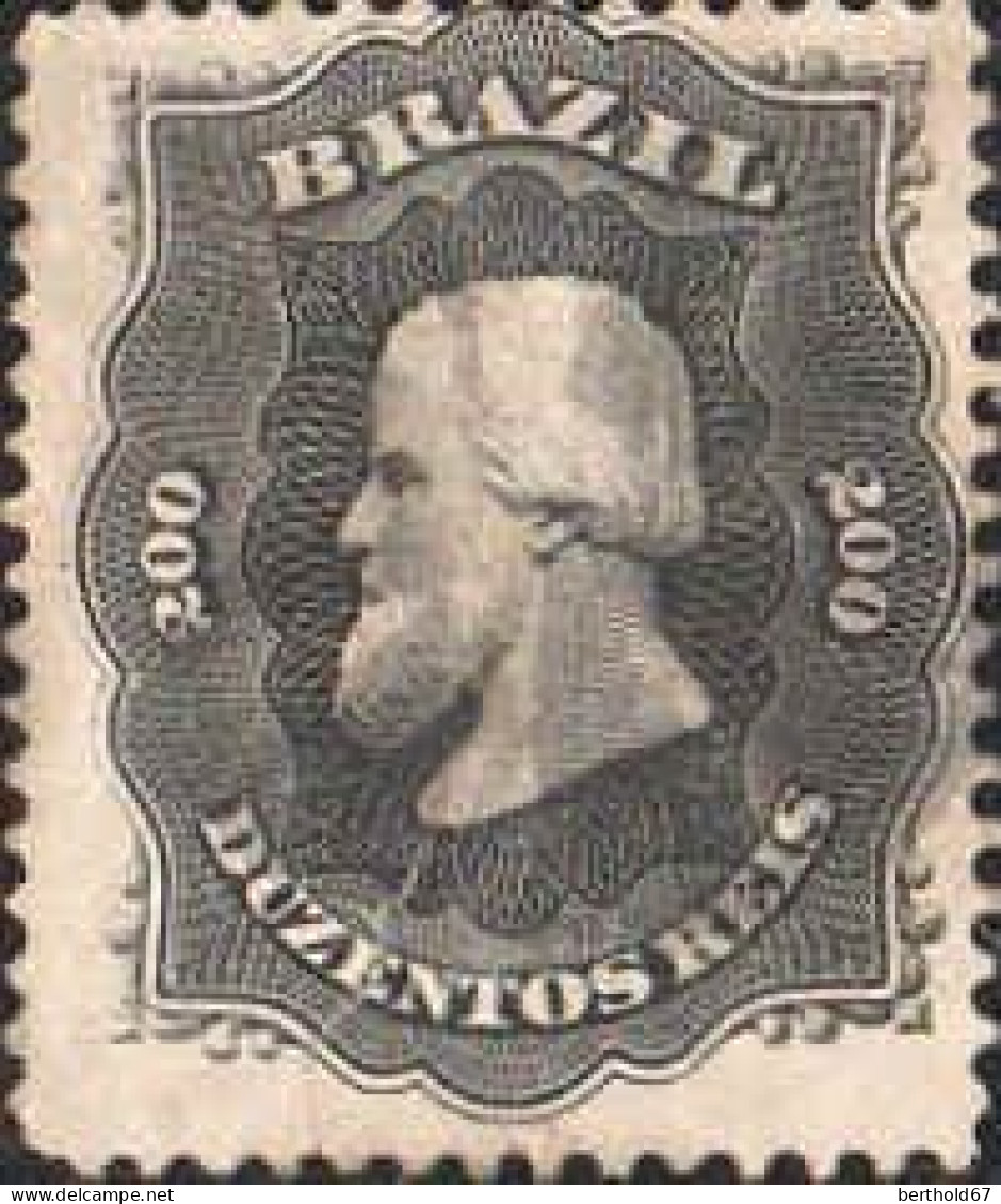 Brésil Poste Obl Yv:  28 Mi:28 Pedro II Profil Gauche - Gebraucht