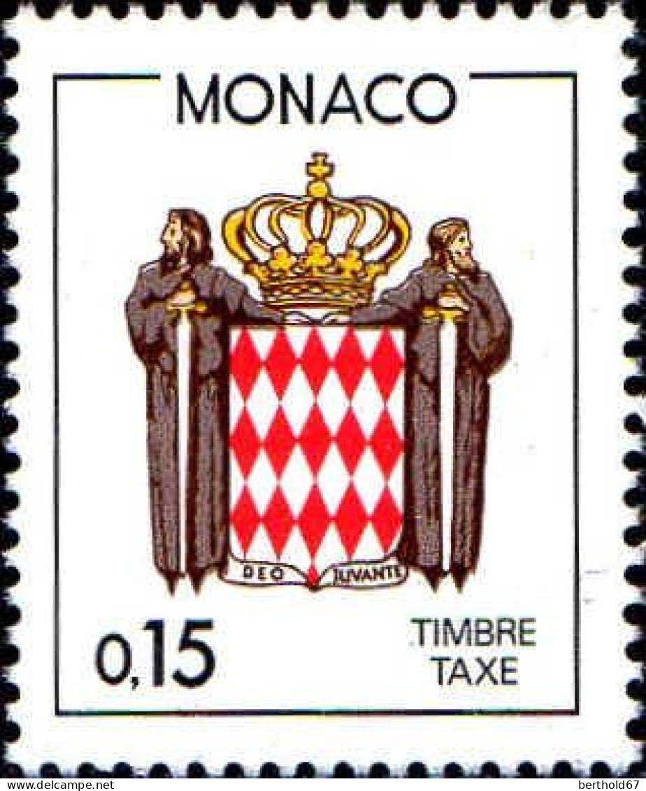 Monaco Taxe N** Yv:75/82 Armoiries De La Principauté (Thème) - Timbres