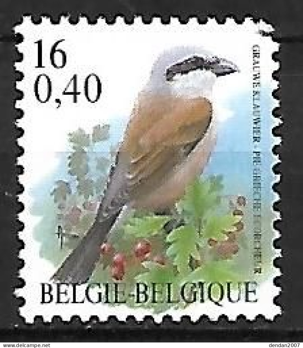 Belgium - MNH ** BUZIN -  16 BEF - 0.40 €  / 2000 : Grauwe Klauwier -  Red-backed Shrike   - Lanius Collurio - Sperlingsvögel & Singvögel