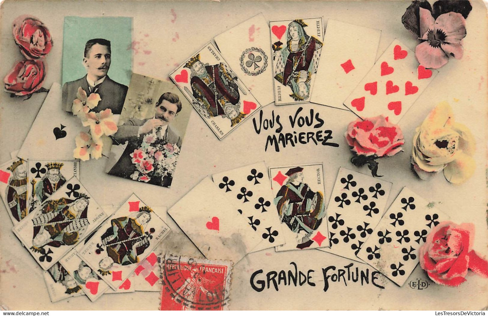 FANTAISIES - Vous Vous Marierez - Grande Fortune - Colorisé - Carte Postale Ancienne - Männer
