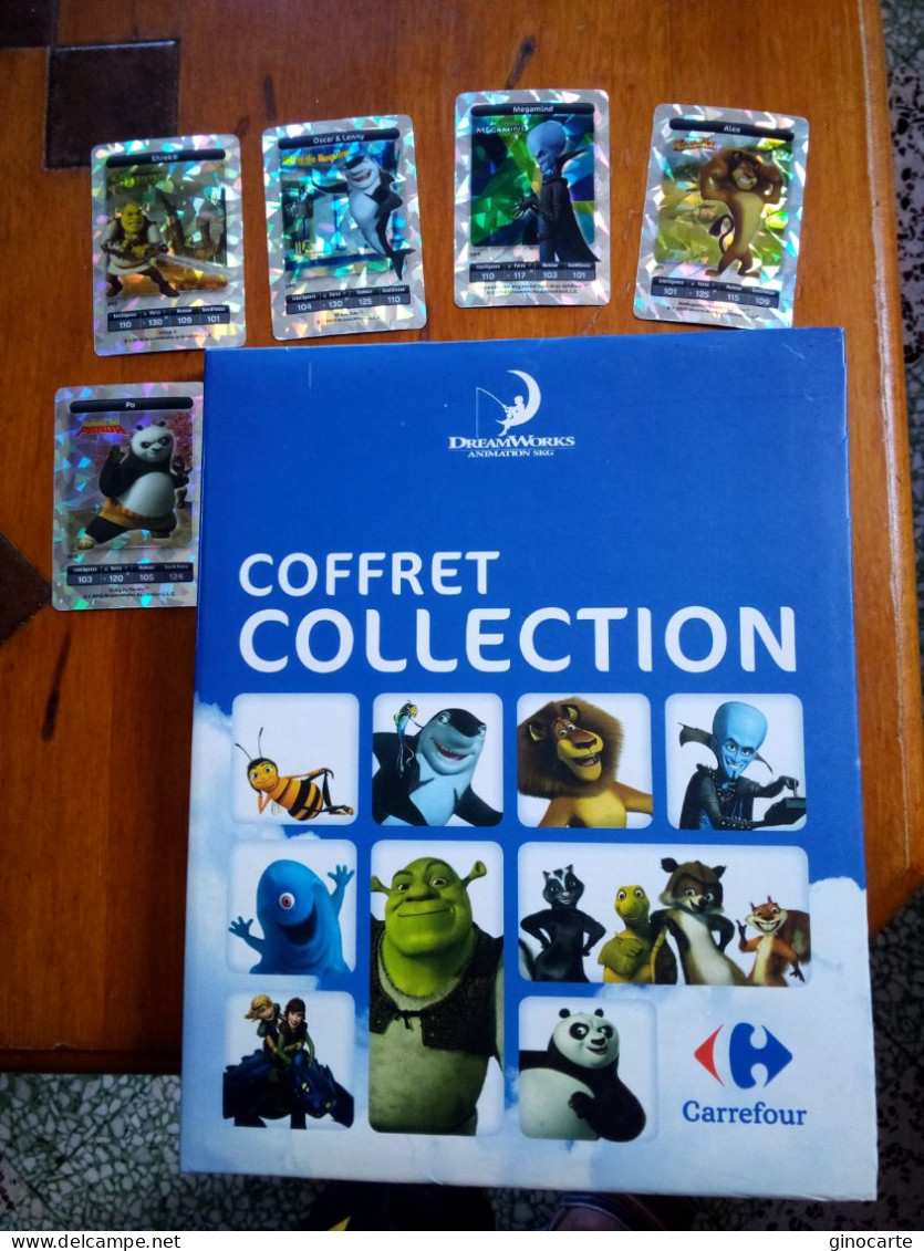 Album Complet Coffret Dreamworks Carrefour 2010 Avec Les 5 Cartes Speciales SP - Autres & Non Classés