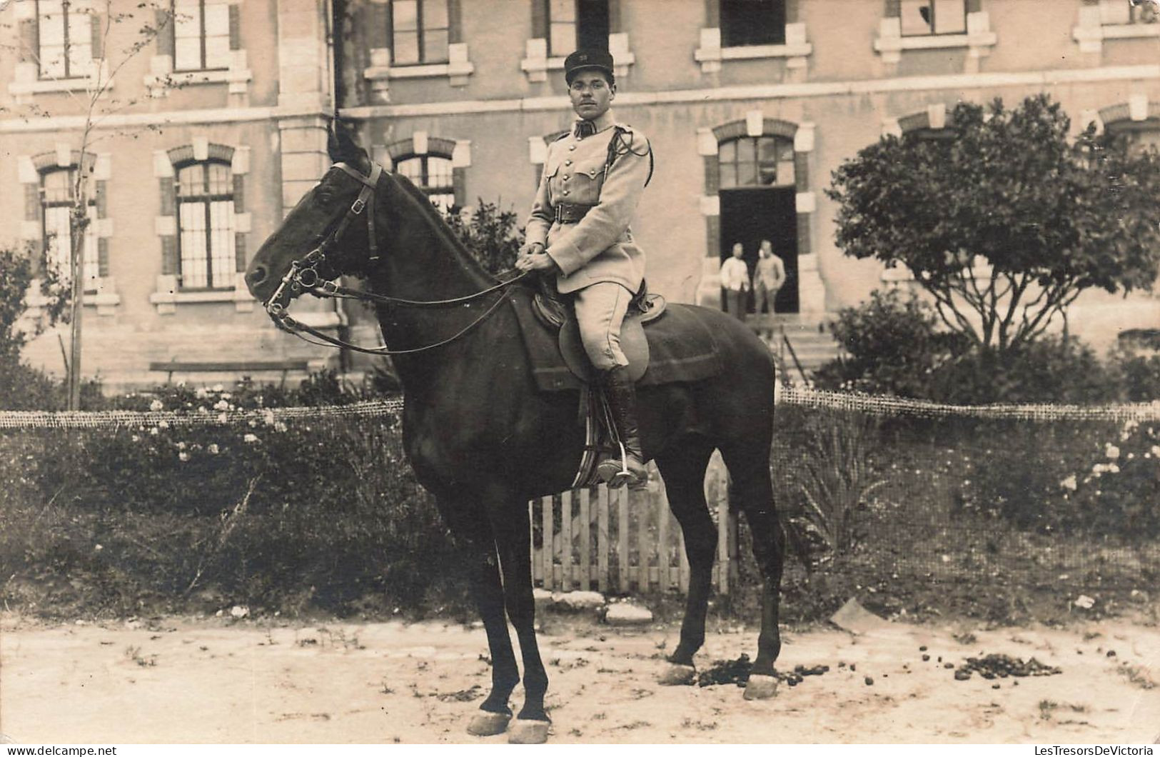 CARTE PHOTO - Militaire Sur Un Cheval - Carte Postale Ancienne - Fotografie