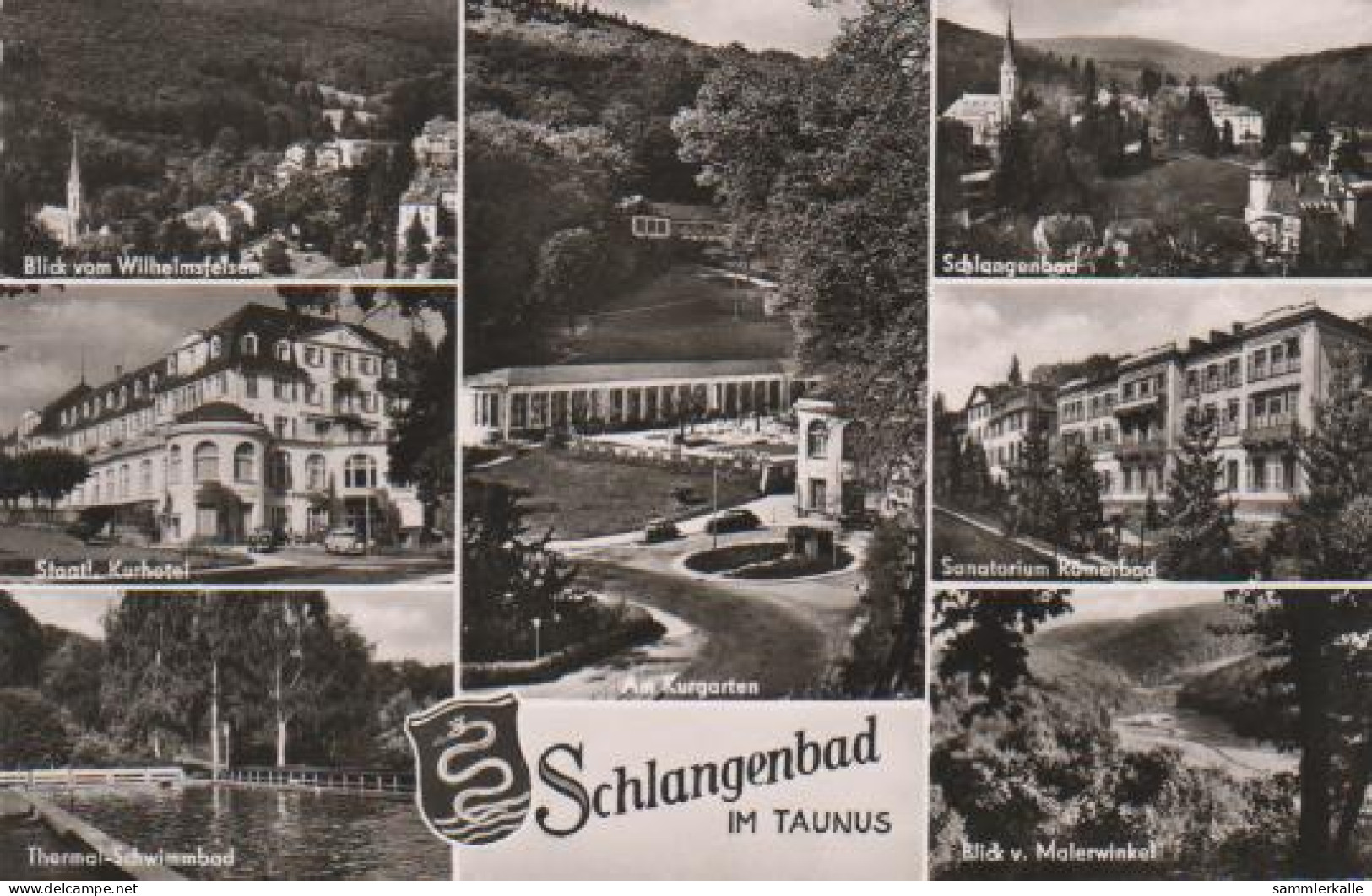 279 - Schlangenbad - Blick Vom Wilhelmsfelsen, Kurhotel, Thermal-Schwimmbad, Kurgarten, Sanatorium - Schlangenbad