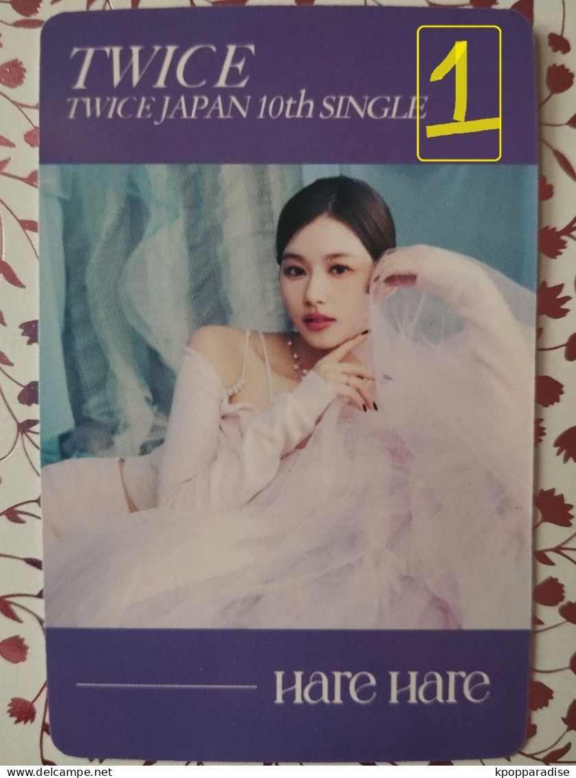 Photocard K POP Au Choix  TWICE Hare Hare Japan 10th Single Sana - Objets Dérivés