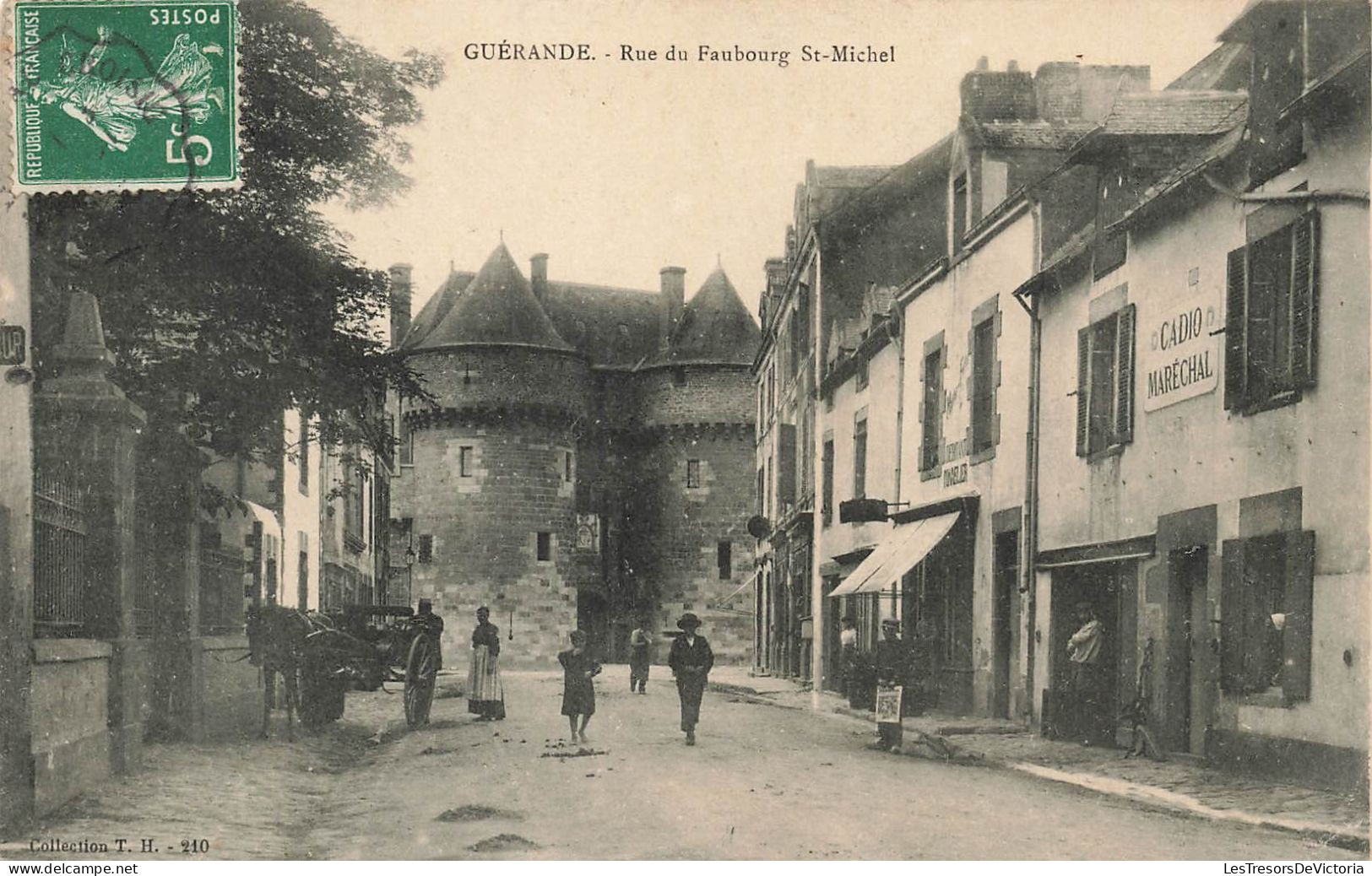 FRANCE - Guérande - Rue Du Faubourg Saint Michel - Animé - Carte Postale Ancienne - Guérande