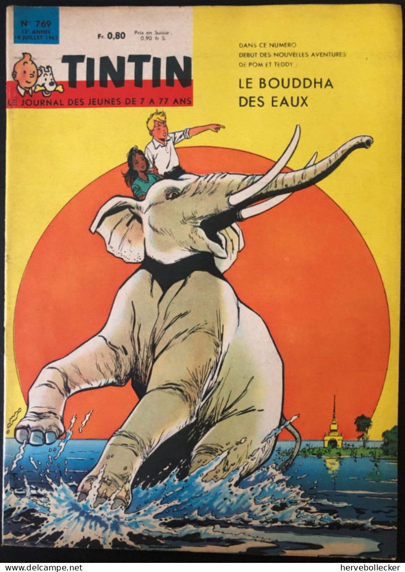 TINTIN Le Journal Des Jeunes N° 769 - 1963 - Tintin