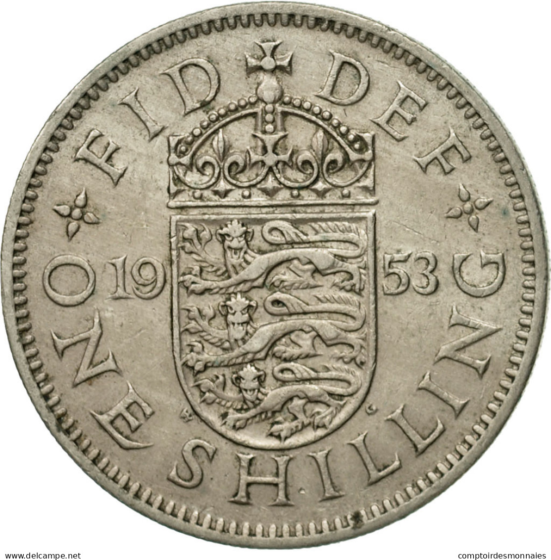 Monnaie, Grande-Bretagne, Elizabeth II, Shilling, 1953, TTB, Copper-nickel - I. 1 Shilling