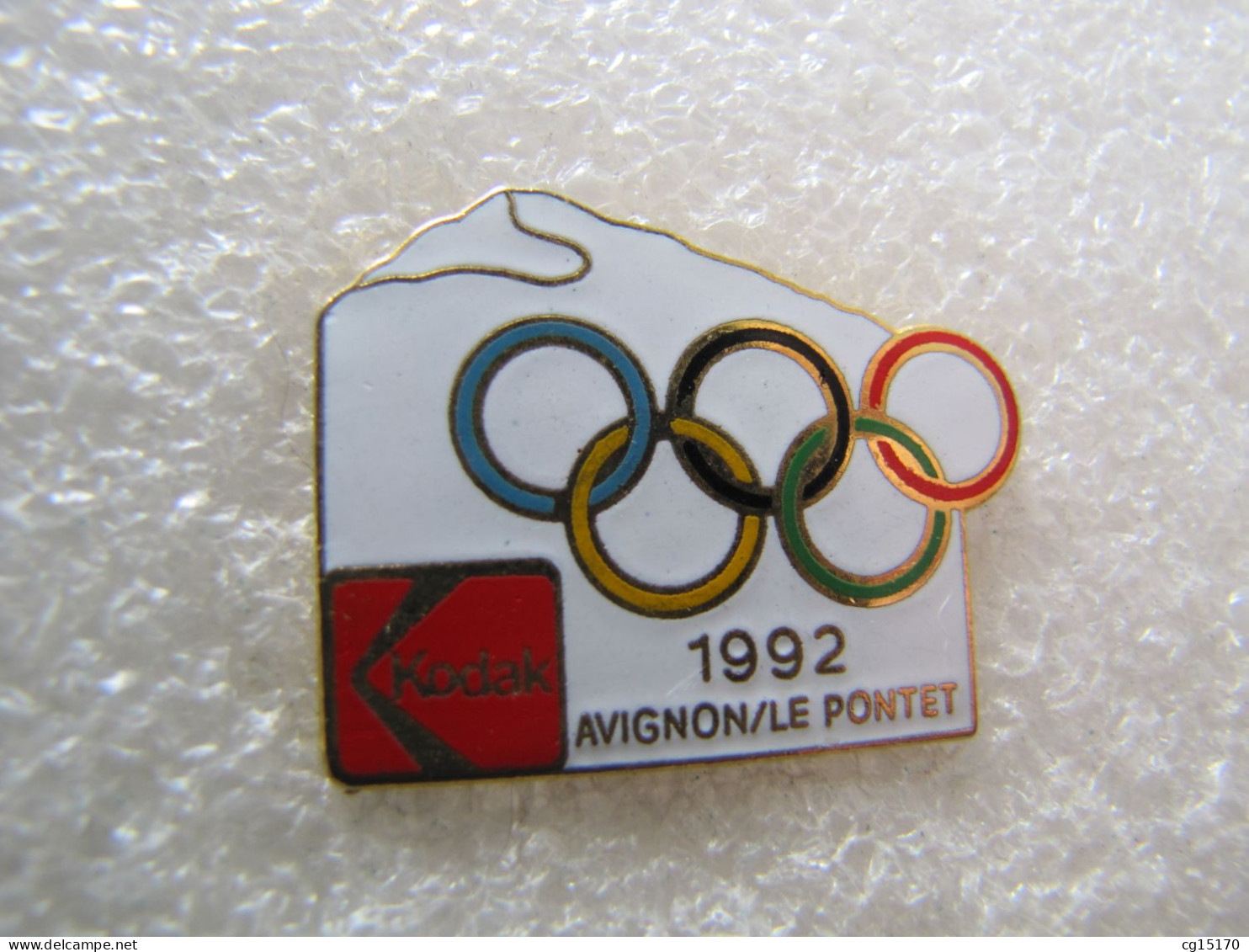 PIN'S      KODAK   JEUX OLYMPIQUES ALBERTVILLE 92  AVIGNON LE PONTET - Photography