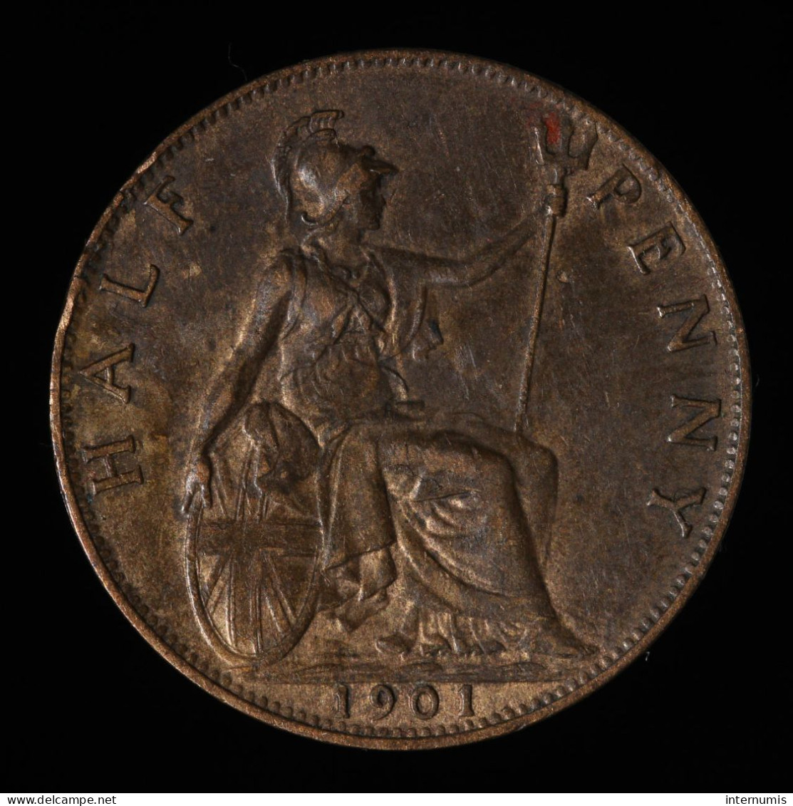  Grande-Bretagne / United Kingdom, Victoria, Half Penny, 1901, , Bronze, TTB+ (AU),
KM#789 - C. 1/2 Penny