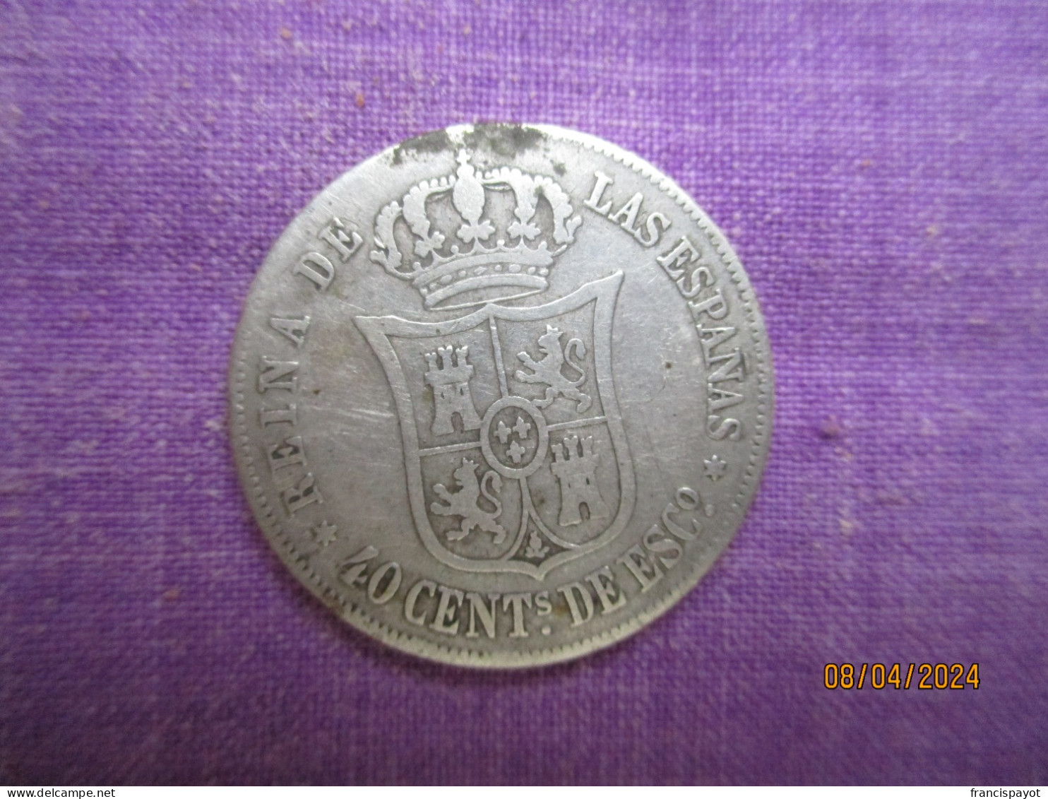 Spain: 40 Centimos De Escudo 1866 - Other & Unclassified