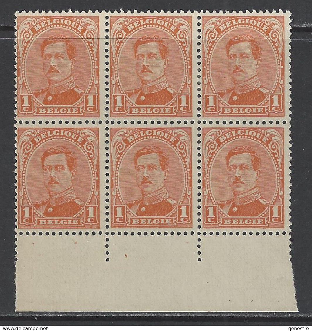 Belgique - 1915 - COB  135 **/* (MNH/MH) - Type I - Charnière Sur 2 Timbres - 1915-1920 Albert I