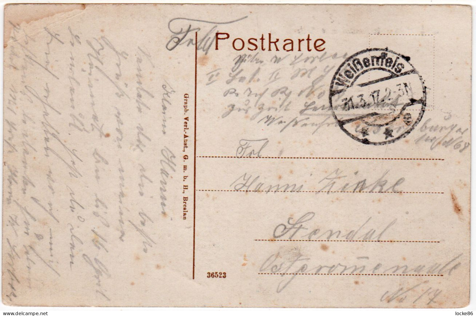 #10040 Weißenfels - Totalansicht, Feldpost 1917 - Weissenfels