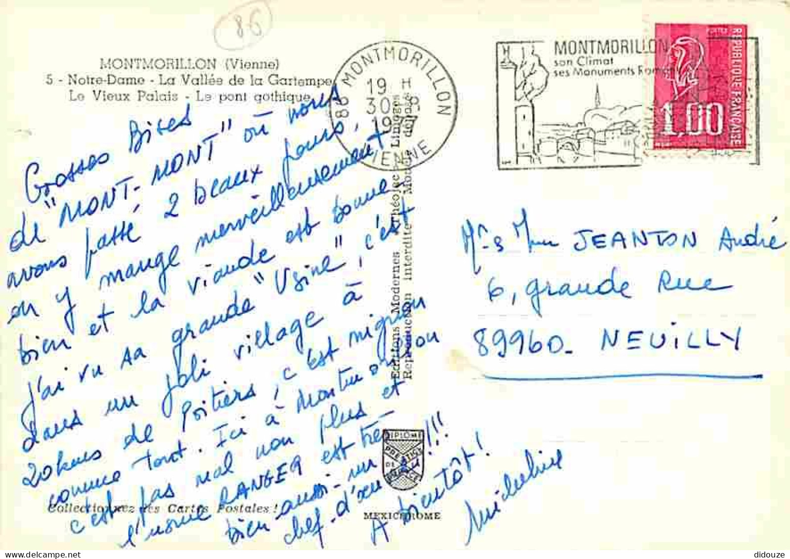 86 - Montmorillon - Multivues - Blasons - Flamme Postale - CPM - Voir Scans Recto-Verso - Montmorillon