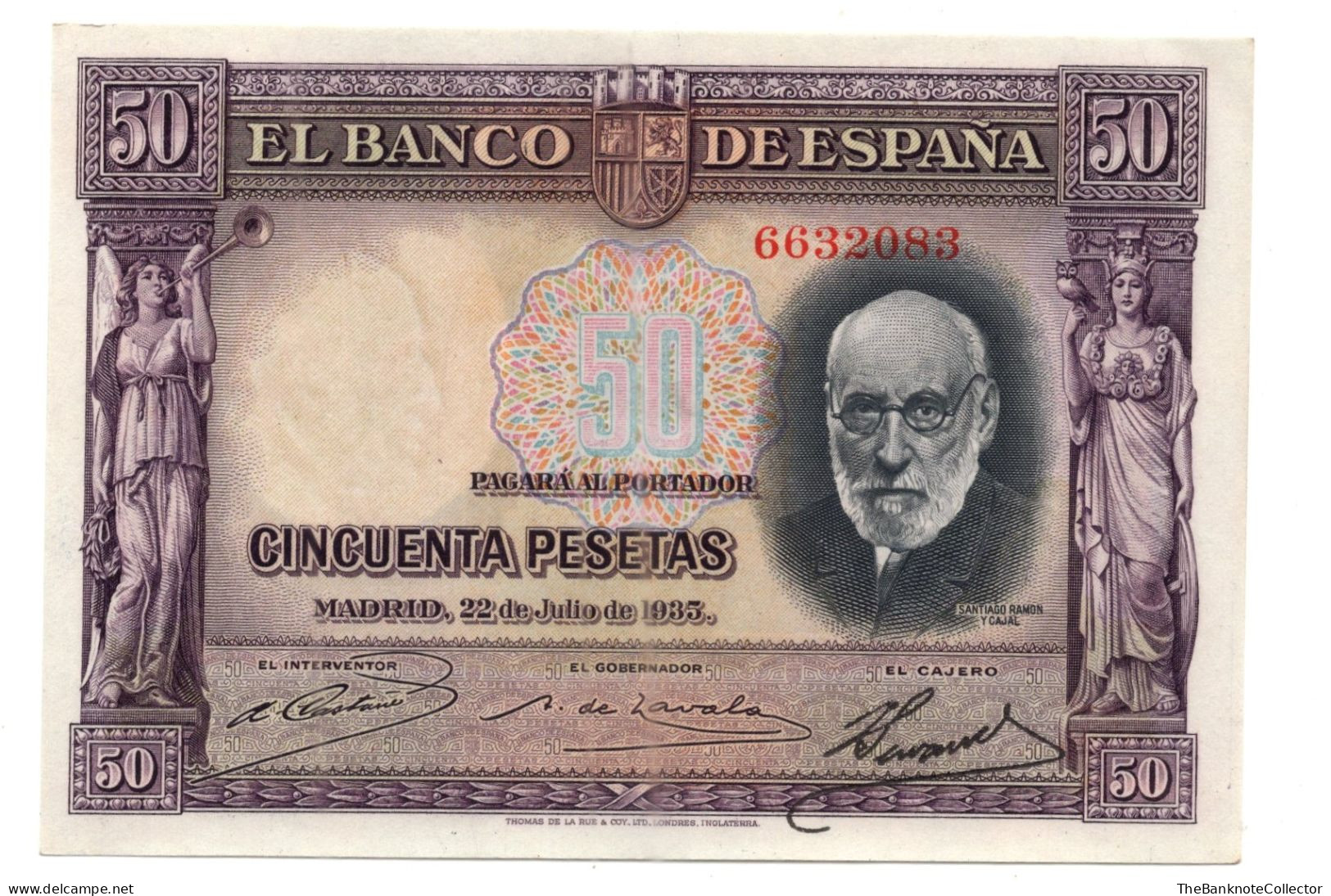 Spain 50 Pesetas 1935 P-88  EF - 1-2-5-25 Pesetas