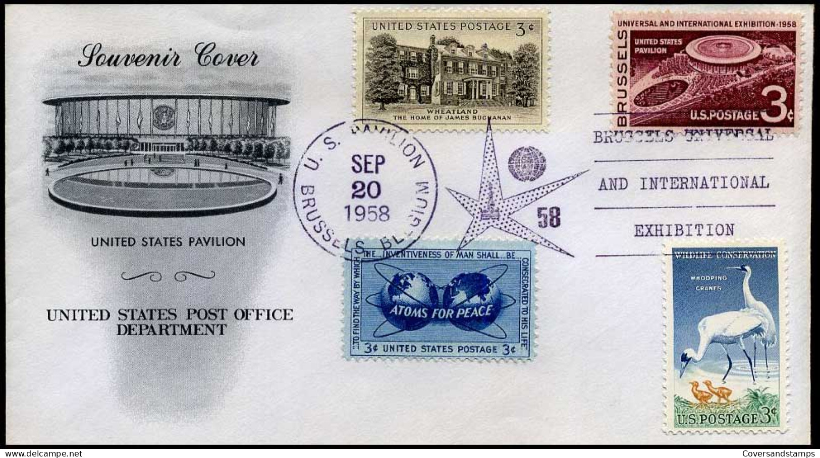 USA - FDC - EXPO 58 Brussels - 1951-1960