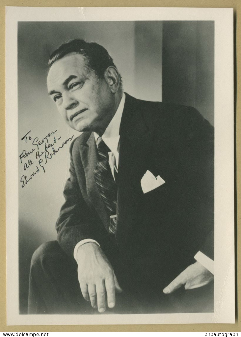 Edward G. Robinson (1893-1973) - Acteur Américain - Jolie Photo Dédicacée - 60s - Acteurs & Toneelspelers