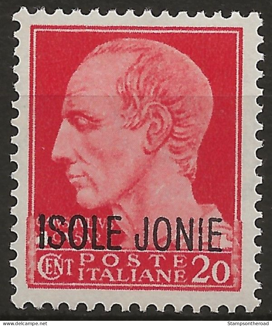 OIJO3N - 1941 Occup. Milit. Ital. ISOLE JONIE, Sass. Nr. 3, Francobollo Nuovo Senza Linguella **/ - Ionian Islands