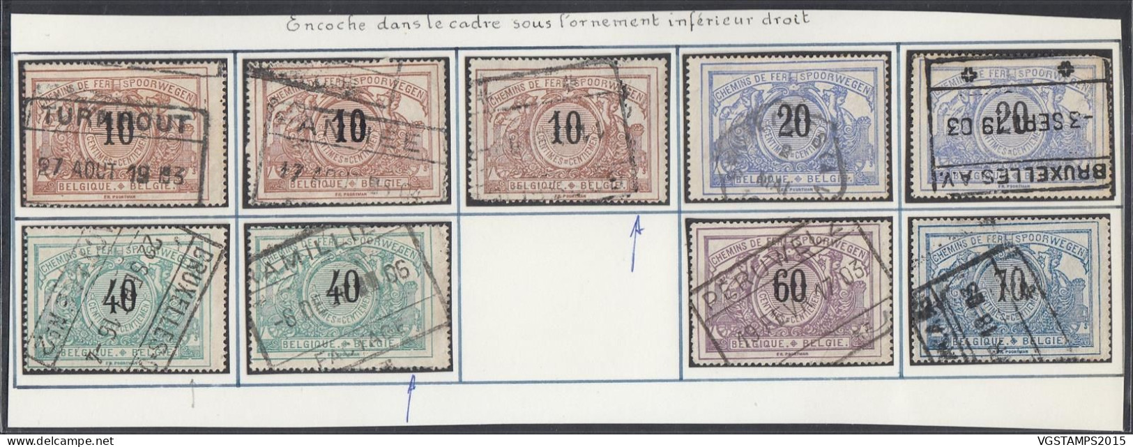 Belgique 1895 -Timbres Oblitérés Entre TR15 Et 23. Avec Variété: "Encoche". Qualité Mixte.....(EB) AR-02422 - Oblitérés