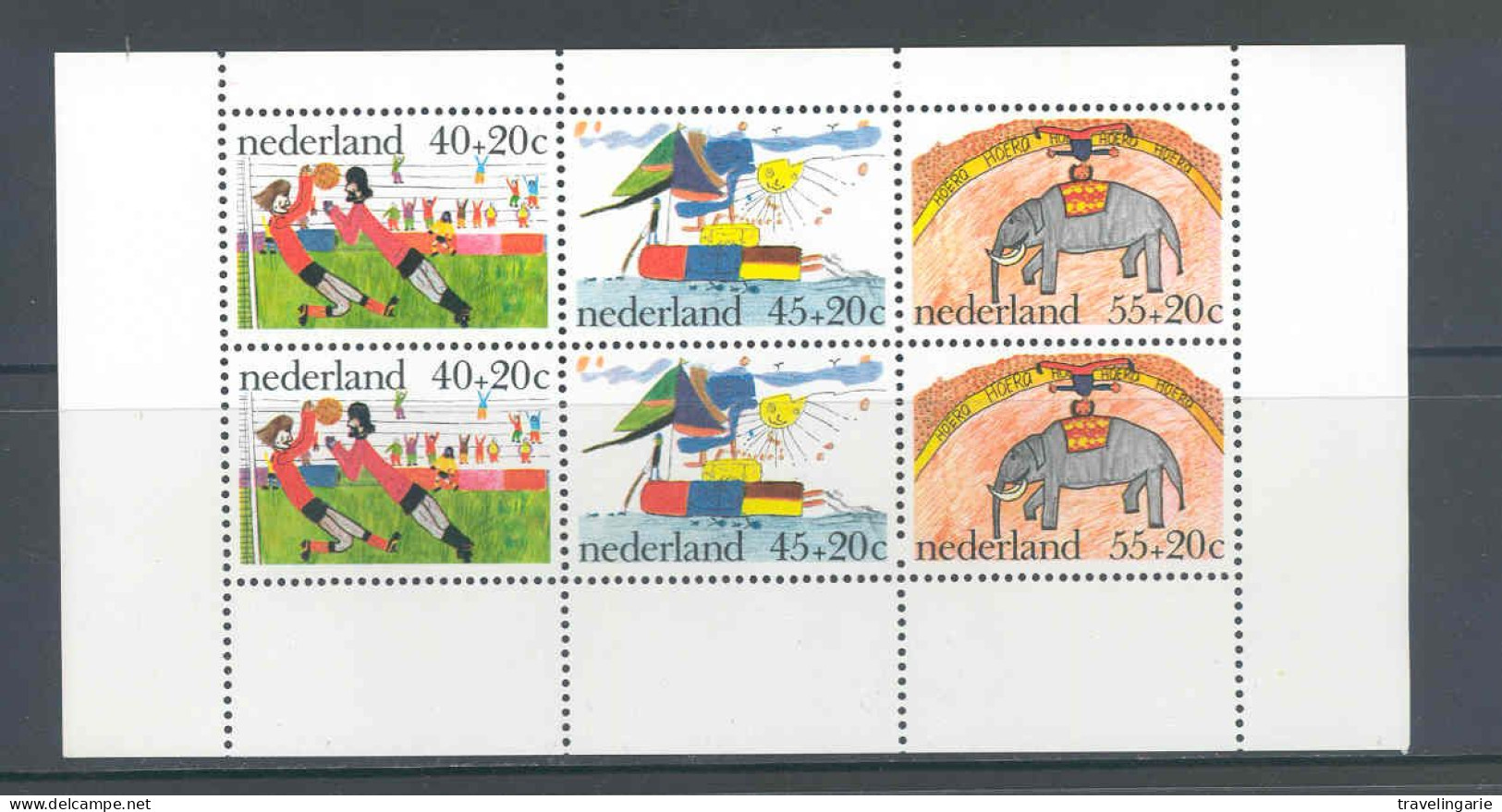 Netherlands 1976 Children Stamps Circus, Soccer Yv BF 15 MNH ** - Andere & Zonder Classificatie