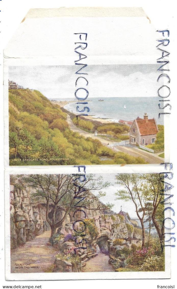 Souvenir Letter Card Of Folkestone. 6 Vues - Folkestone