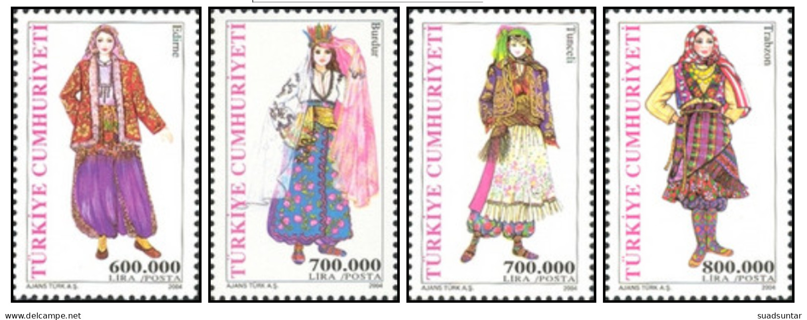 2004 Women's Regional Costumes MNH Isfila 3769-72 - Ungebraucht