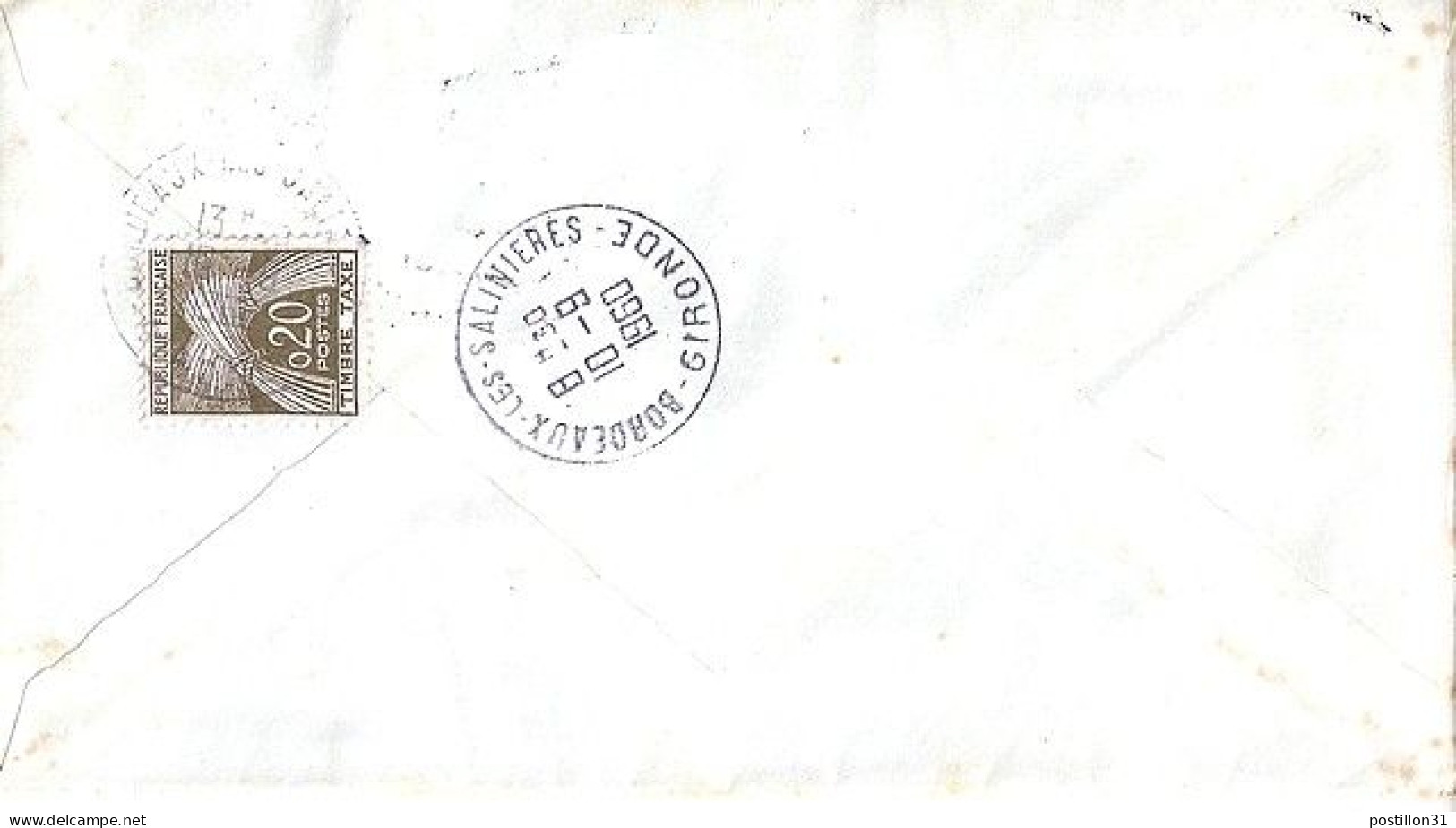 TAXE N° 92 S/L. DE JARNAC+TAXE DE POSTE RESTANTE/10.9.60 - 1960-.... Covers & Documents