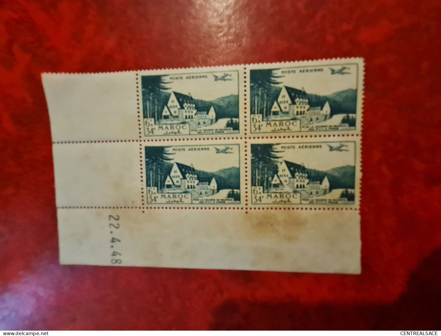 MAROC COIN DATE N° PA 68  DU    22/4/1948 - Unused Stamps